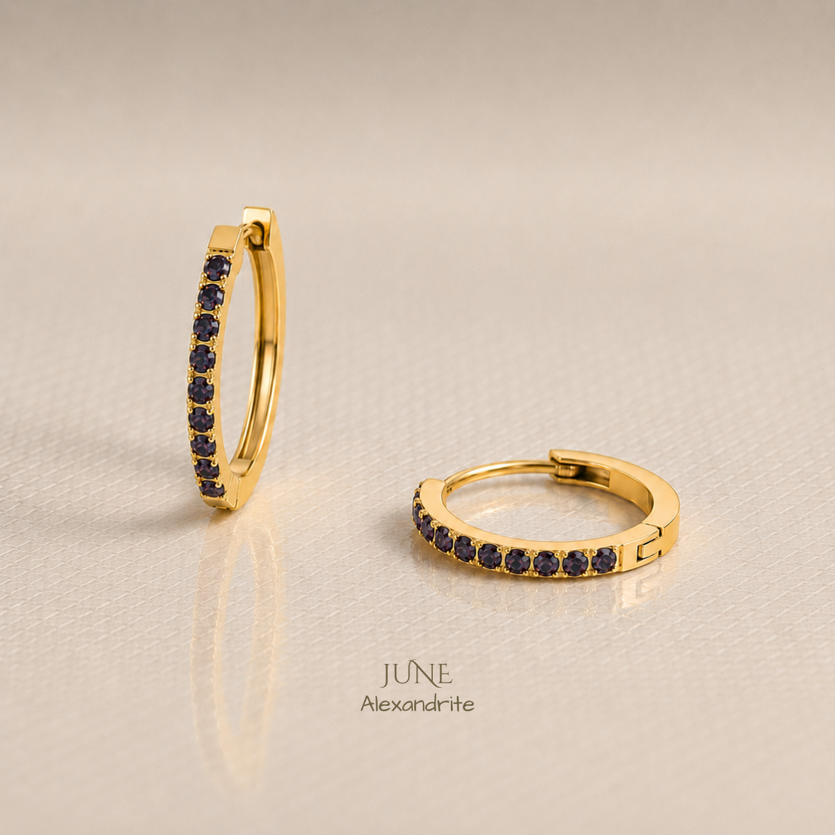 Vivre Birthstone Huggies