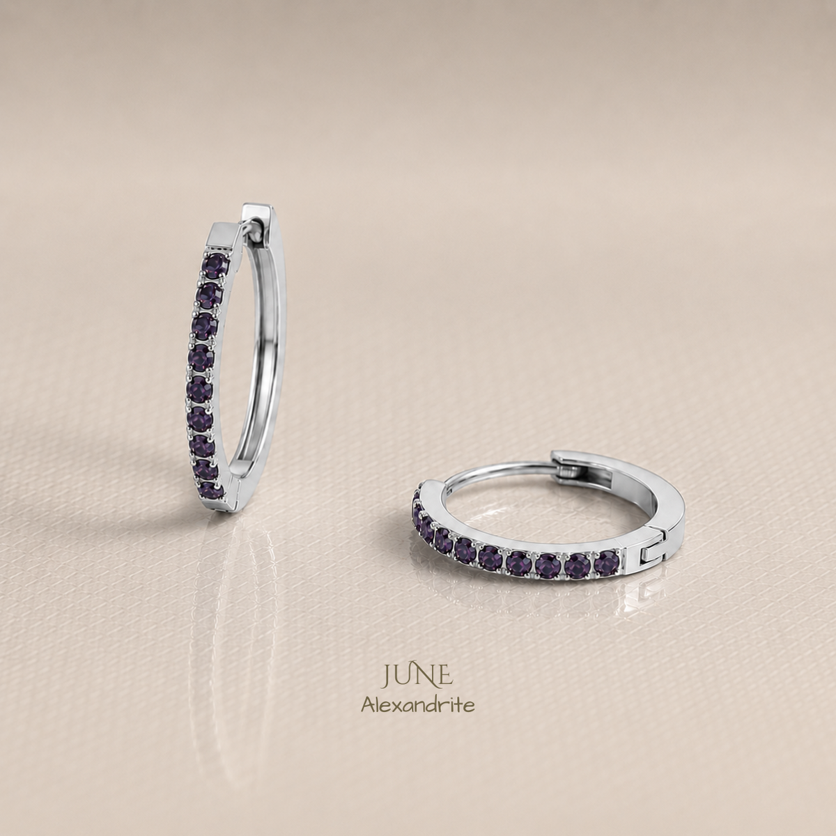 Vivre Birthstone Huggies