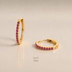 Vivre Birthstone Huggies