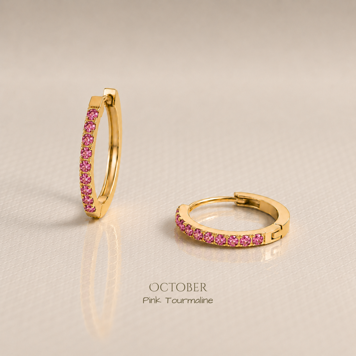 Vivre Birthstone Huggies