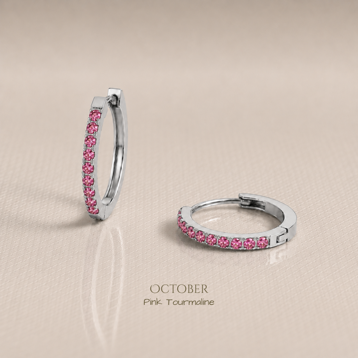Vivre Birthstone Huggies