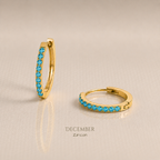 Vivre Birthstone Huggies