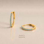Vivre Birthstone Huggies