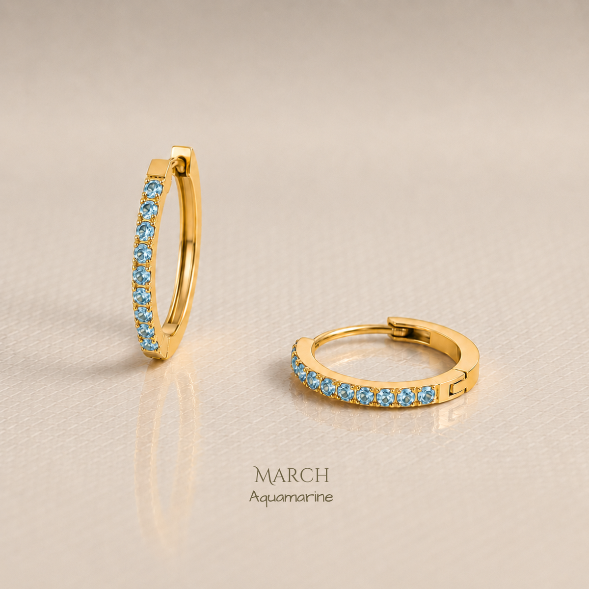 Vivre Birthstone Huggies