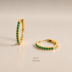 Vivre Birthstone Huggies