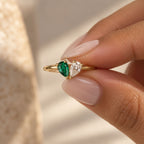 Demi Heart Ring - Silver Finish