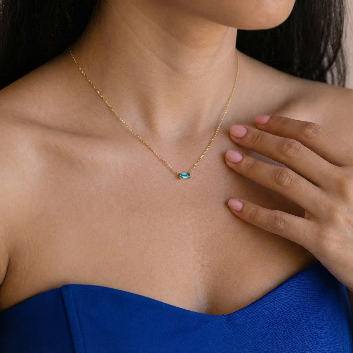 Luvia Baguette Necklace