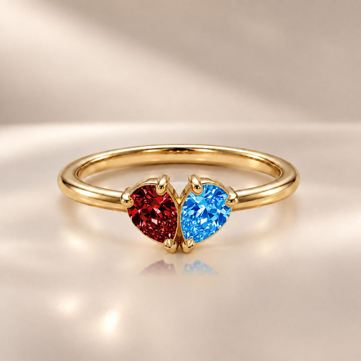 Demi Heart Ring - Gold Finish