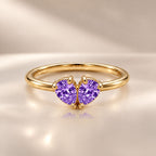 Demi Heart Ring - Gold Finish