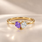 Demi Heart Ring - Gold Finish