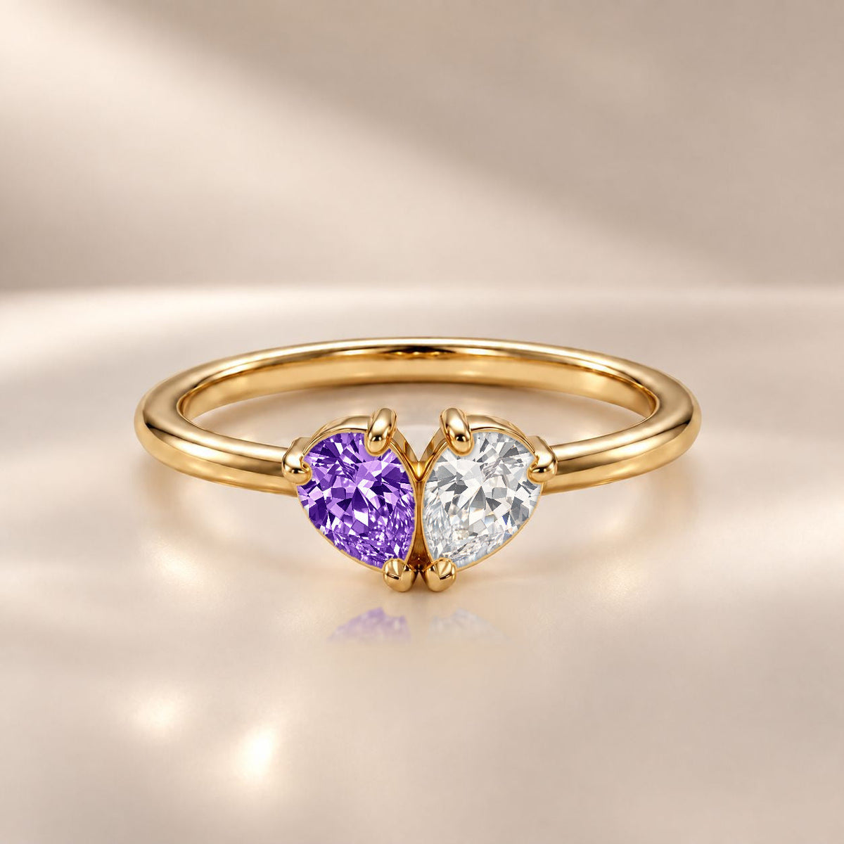 Demi Heart Ring - Gold Finish