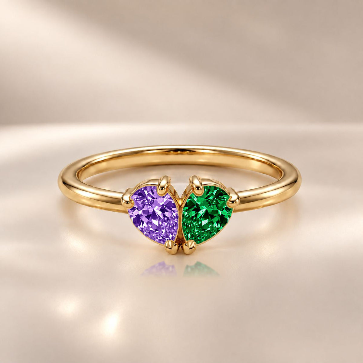 Demi Heart Ring - Gold Finish
