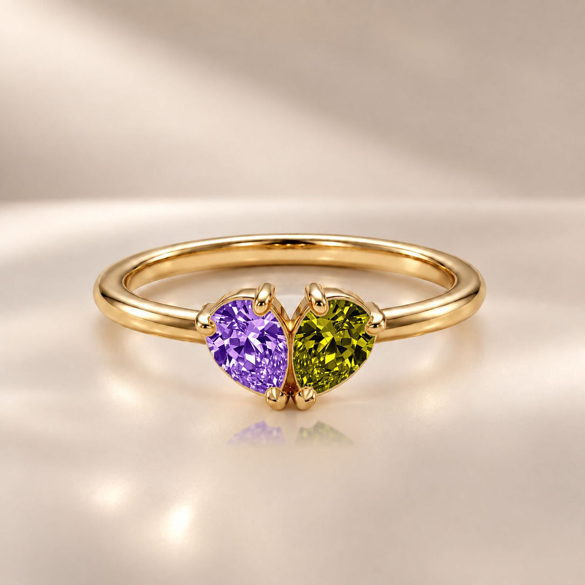Demi Heart Ring - Gold Finish