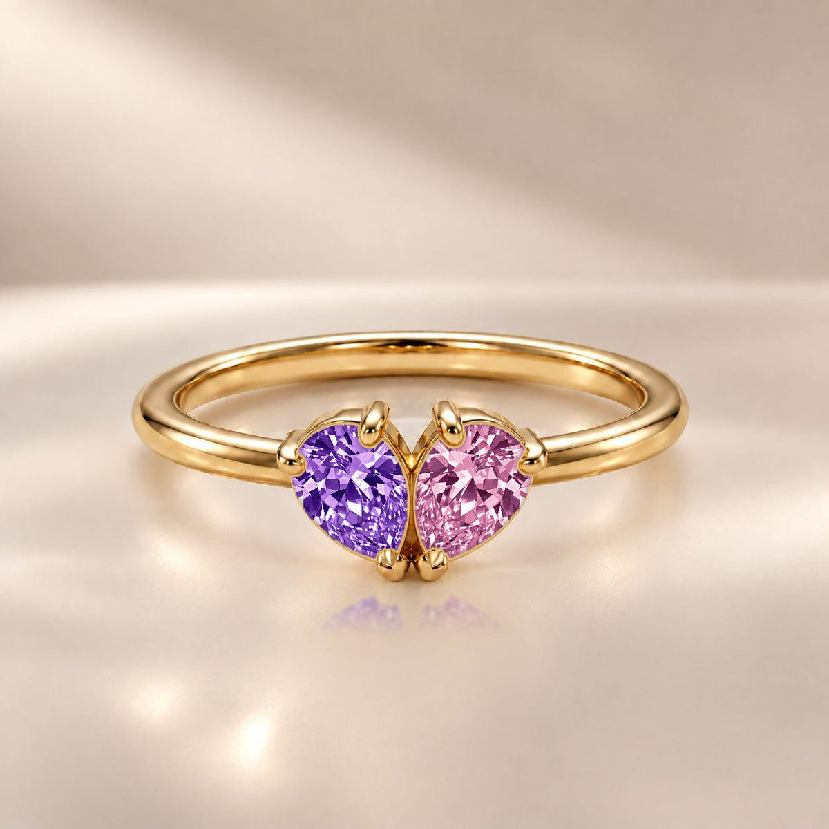 Demi Heart Ring - Gold Finish