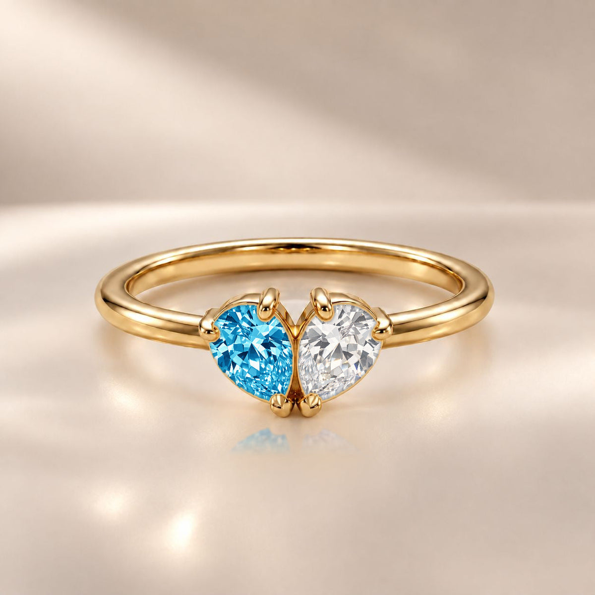 Demi Heart Ring - Gold Finish