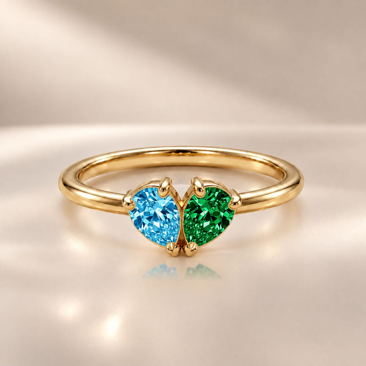 Demi Heart Ring - Gold Finish