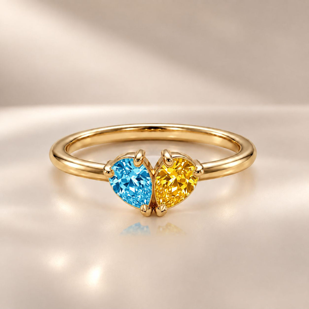 Demi Heart Ring - Gold Finish