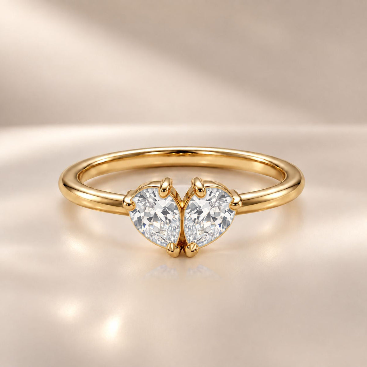 Demi Heart Ring - Gold Finish