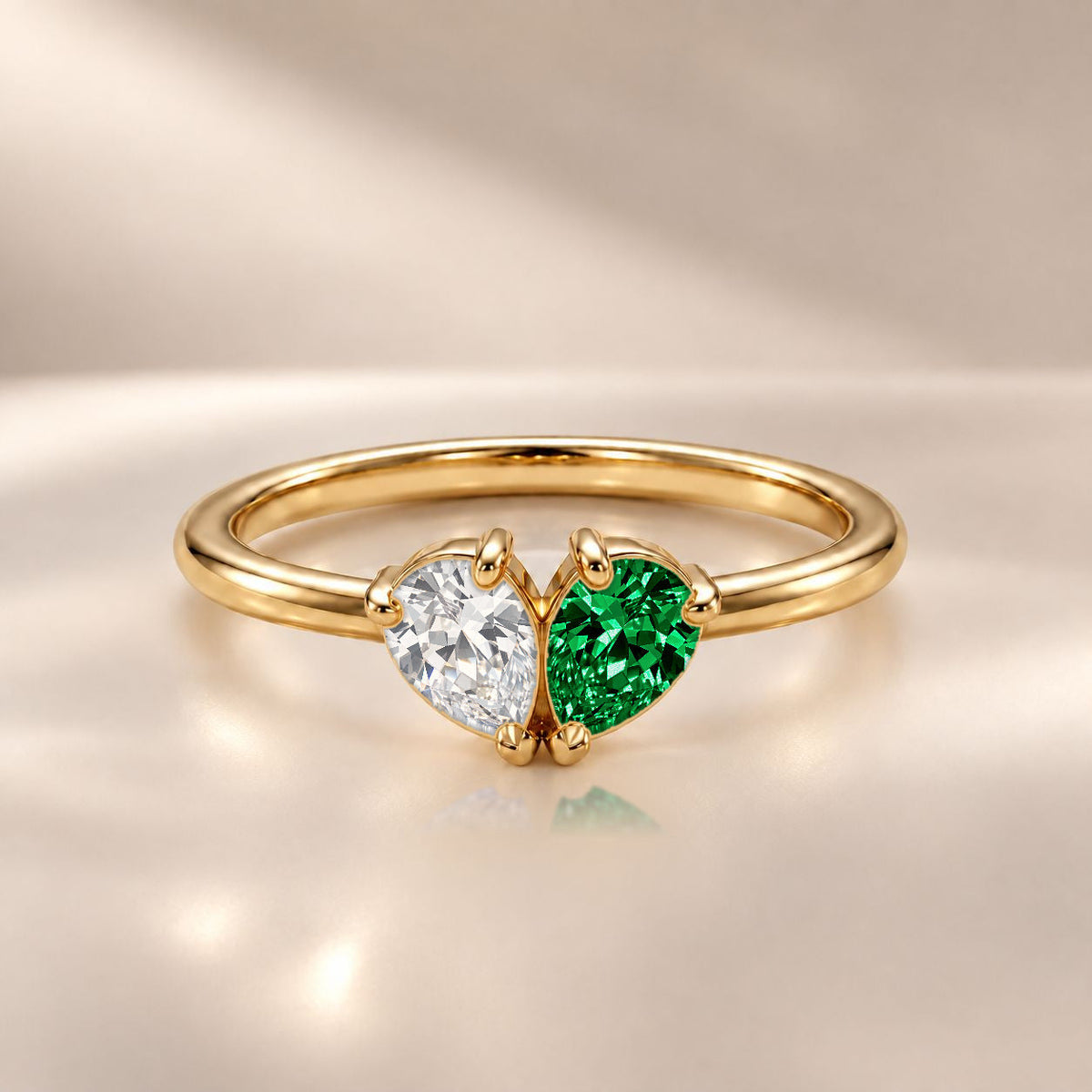 Demi Heart Ring - Gold Finish
