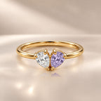 Demi Heart Ring - Gold Finish