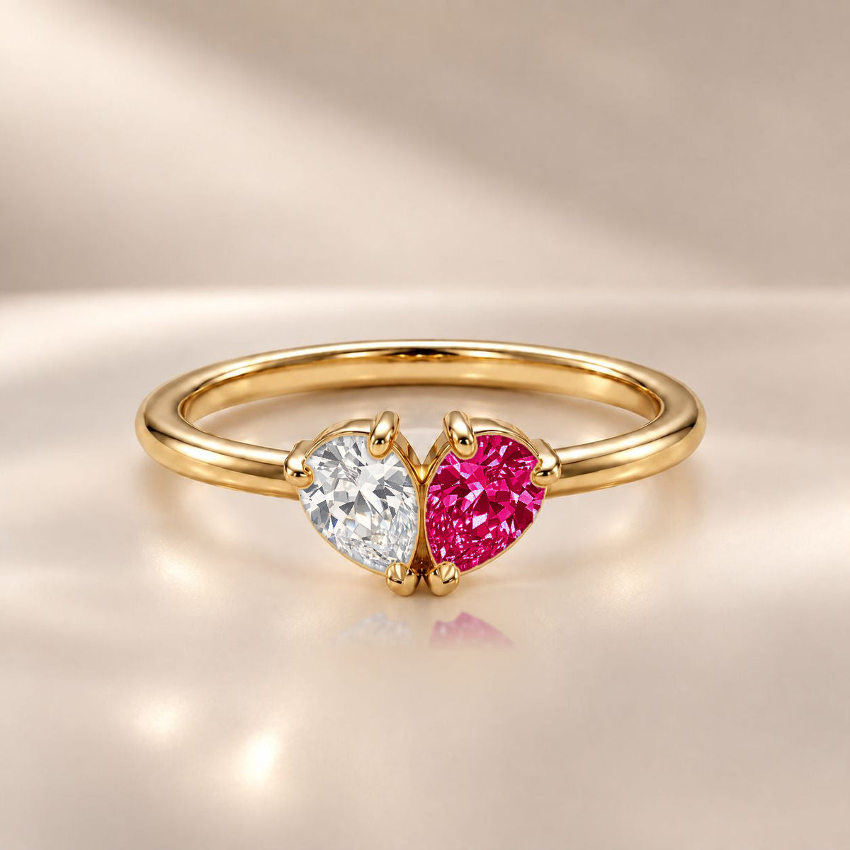Demi Heart Ring - Gold Finish