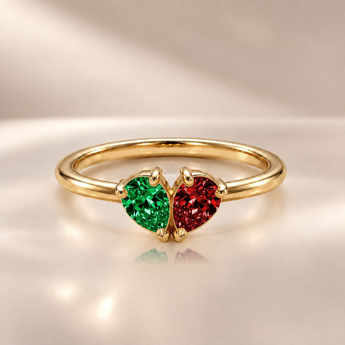 Demi Heart Ring - Gold Finish