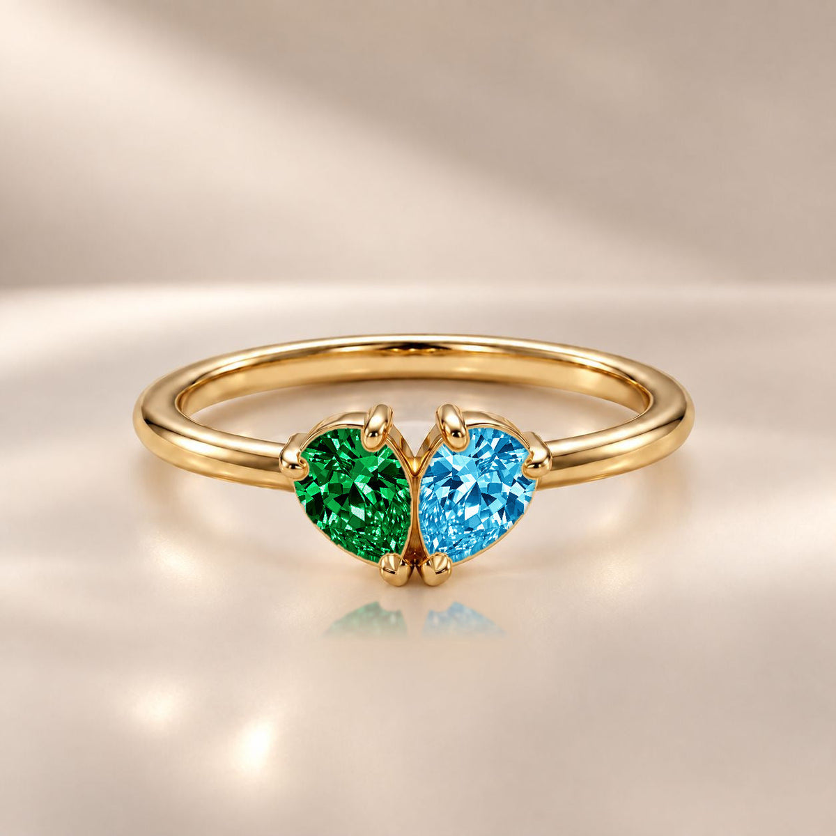 Demi Heart Ring - Gold Finish