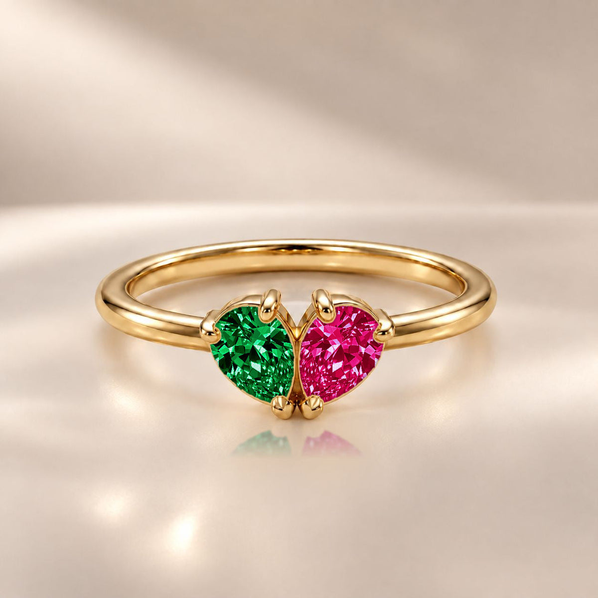 Demi Heart Ring - Gold Finish