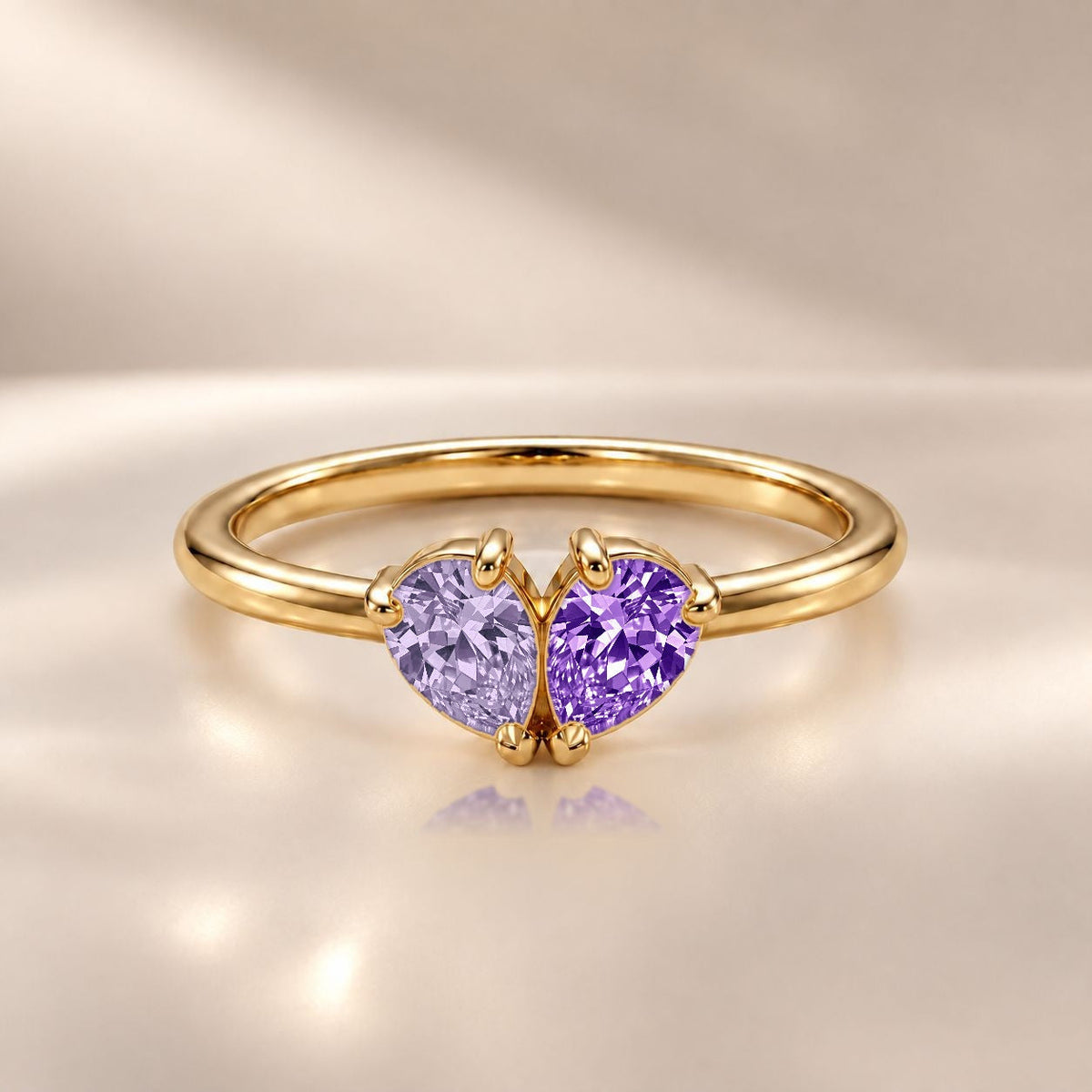 Demi Heart Ring - Gold Finish