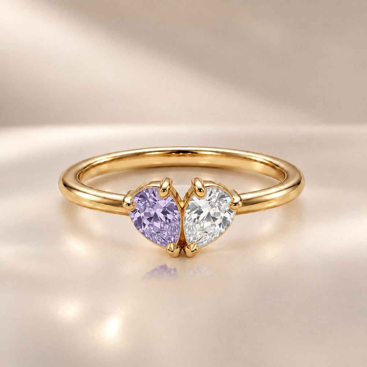 Demi Heart Ring - Gold Finish
