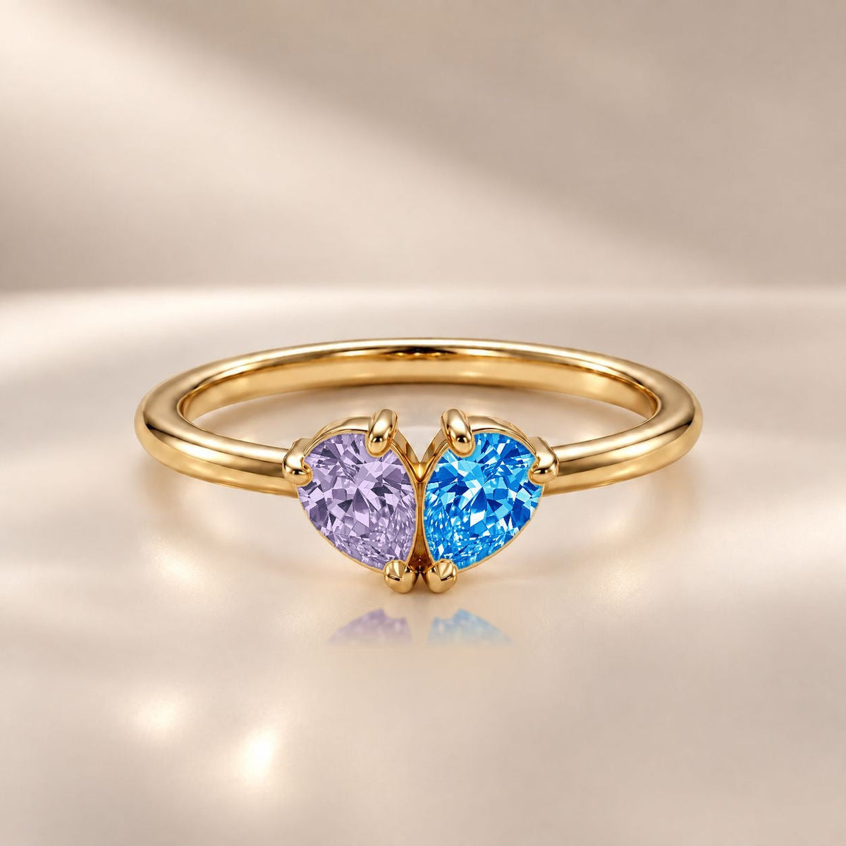 Demi Heart Ring - Gold Finish