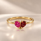 Demi Heart Ring - Gold Finish