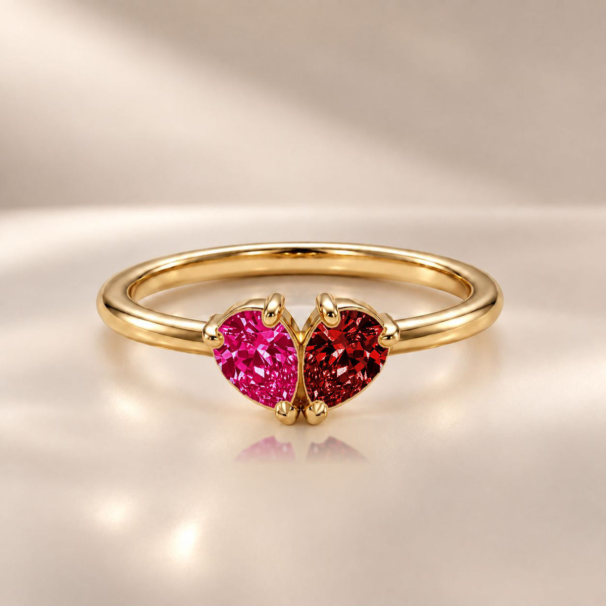 Demi Heart Ring - Gold Finish