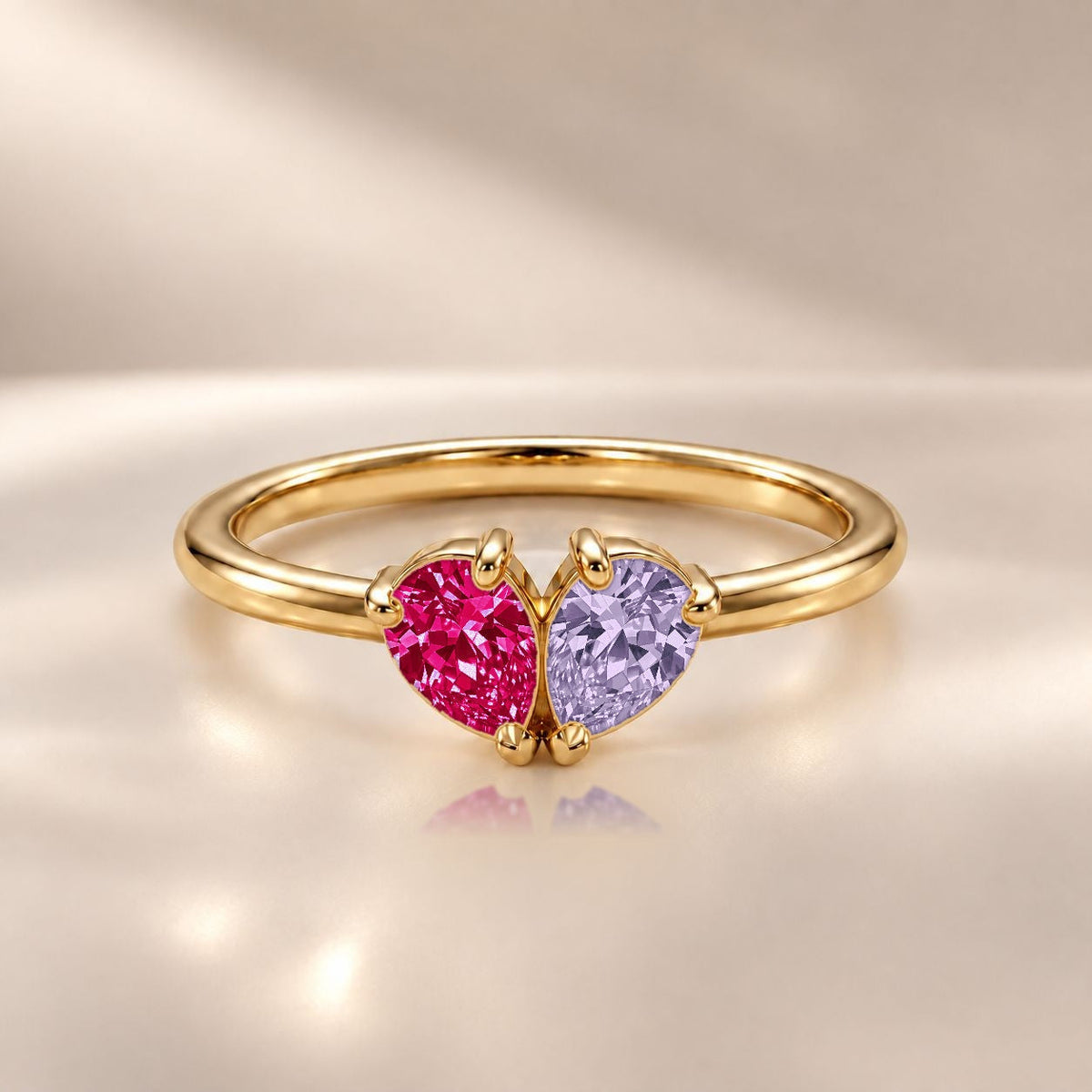 Demi Heart Ring - Gold Finish