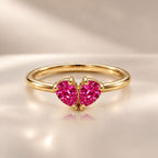Demi Heart Ring - Gold Finish