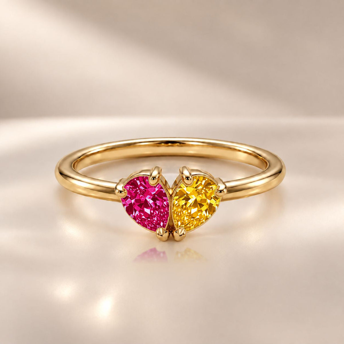 Demi Heart Ring - Gold Finish