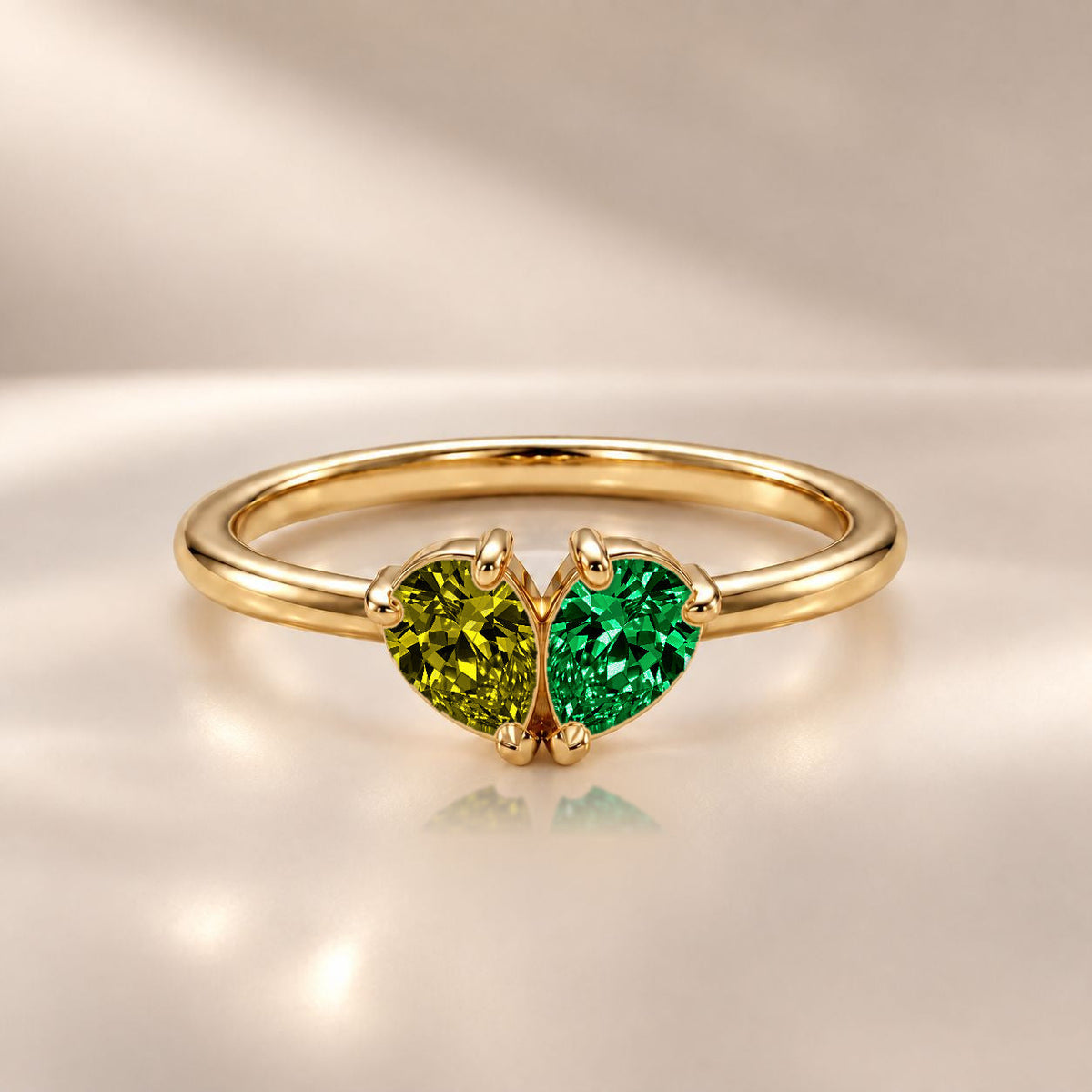 Demi Heart Ring - Gold Finish