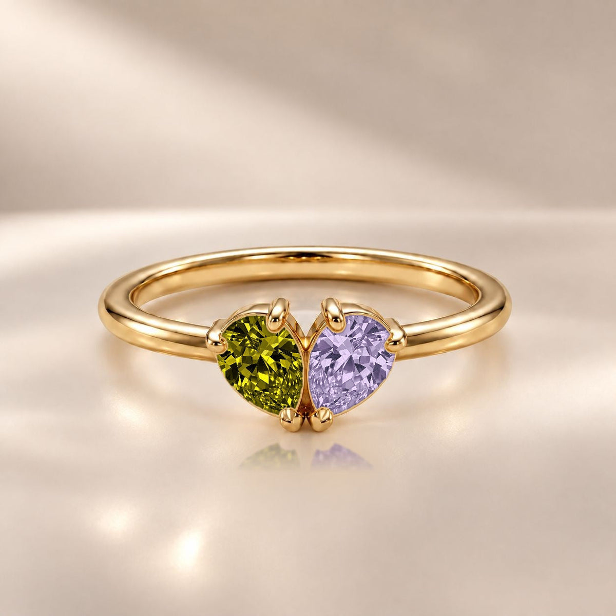 Demi Heart Ring - Gold Finish