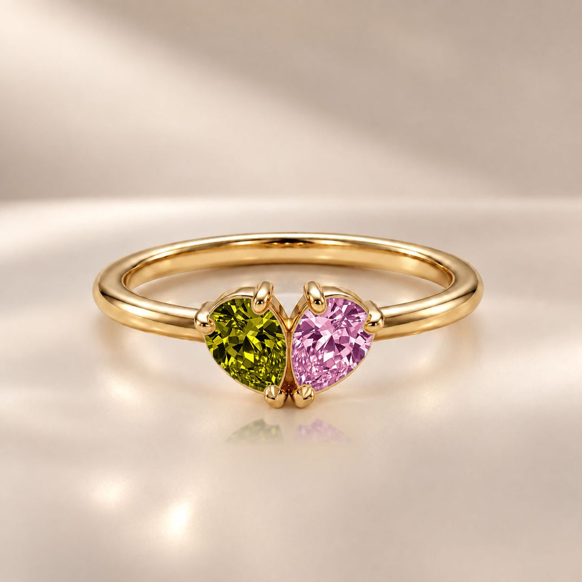 Demi Heart Ring - Gold Finish