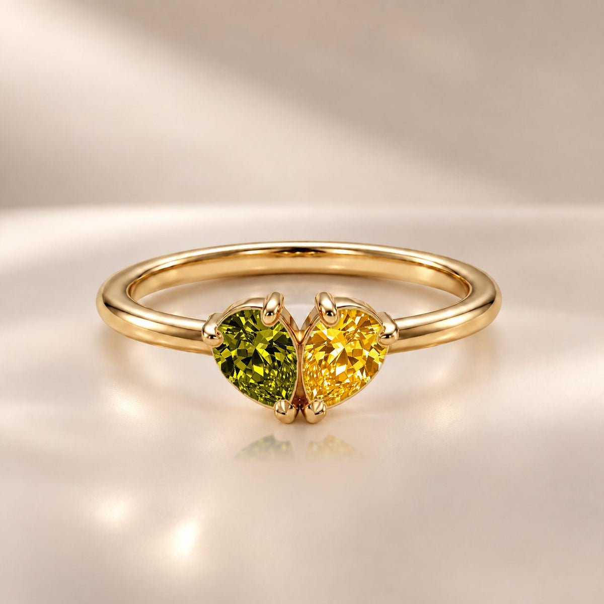 Demi Heart Ring - Gold Finish