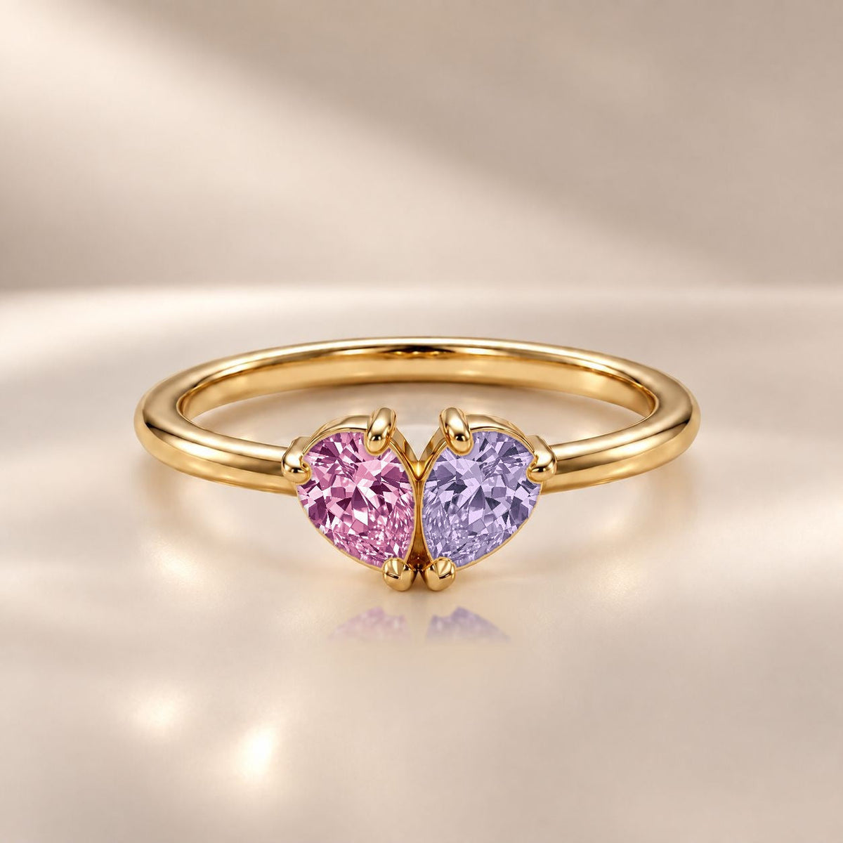 Demi Heart Ring - Gold Finish