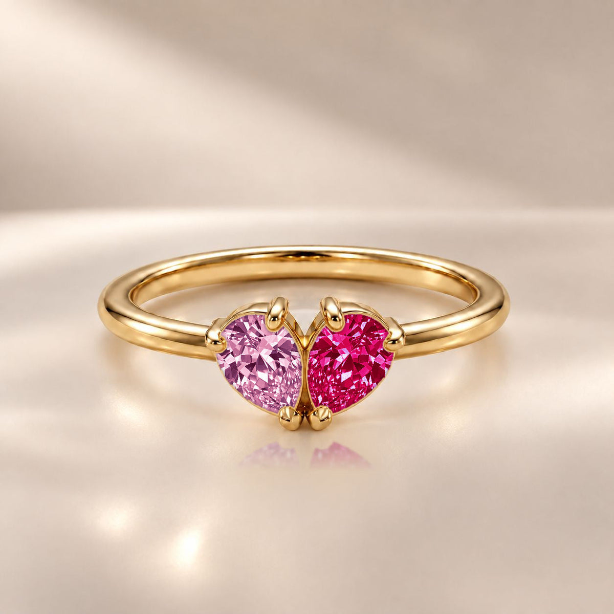 Demi Heart Ring - Gold Finish