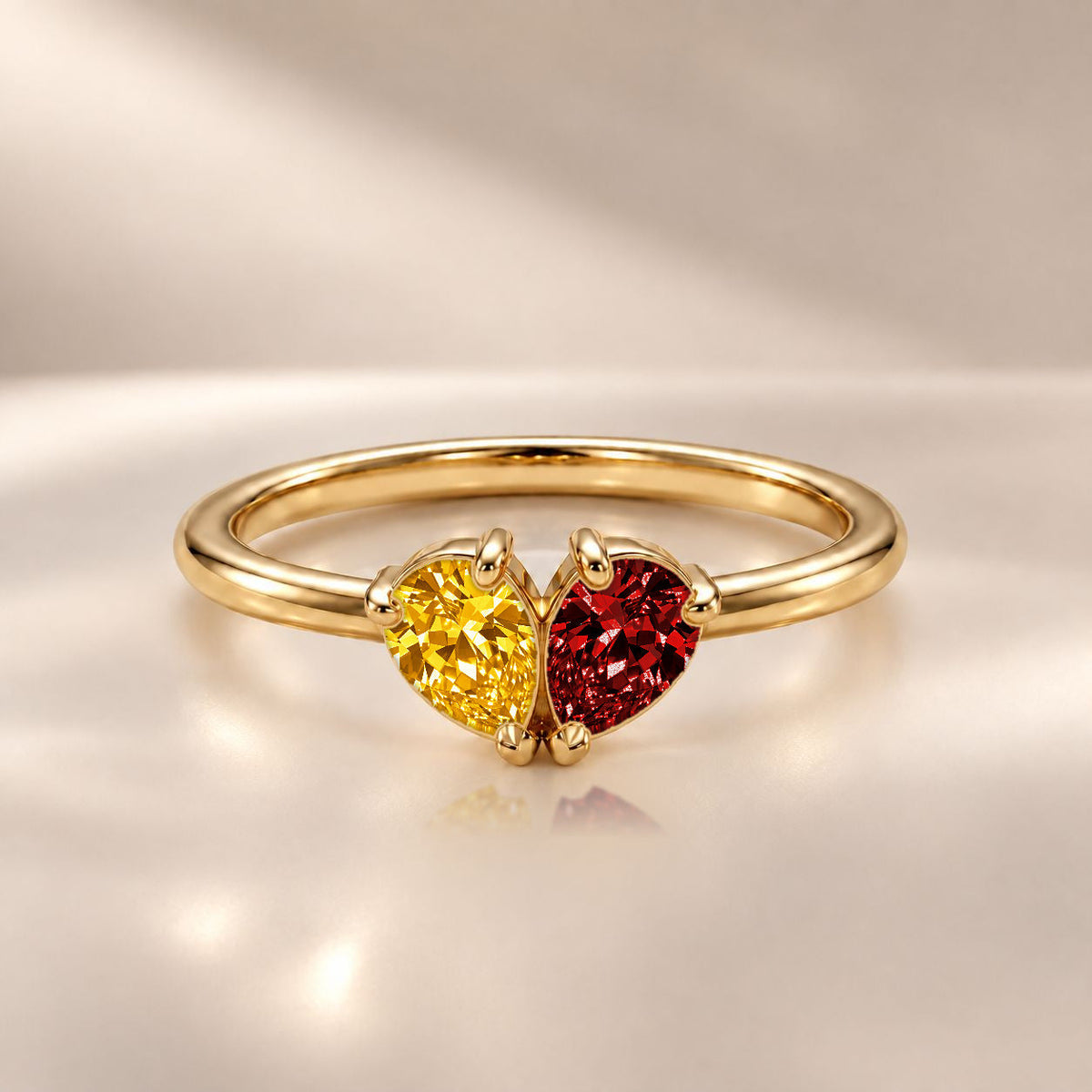 Demi Heart Ring - Gold Finish