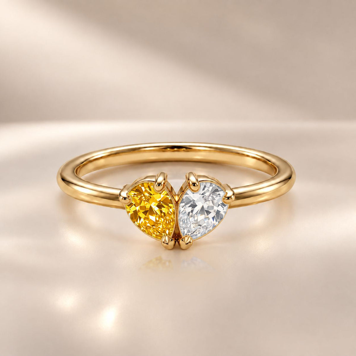 Demi Heart Ring - Gold Finish