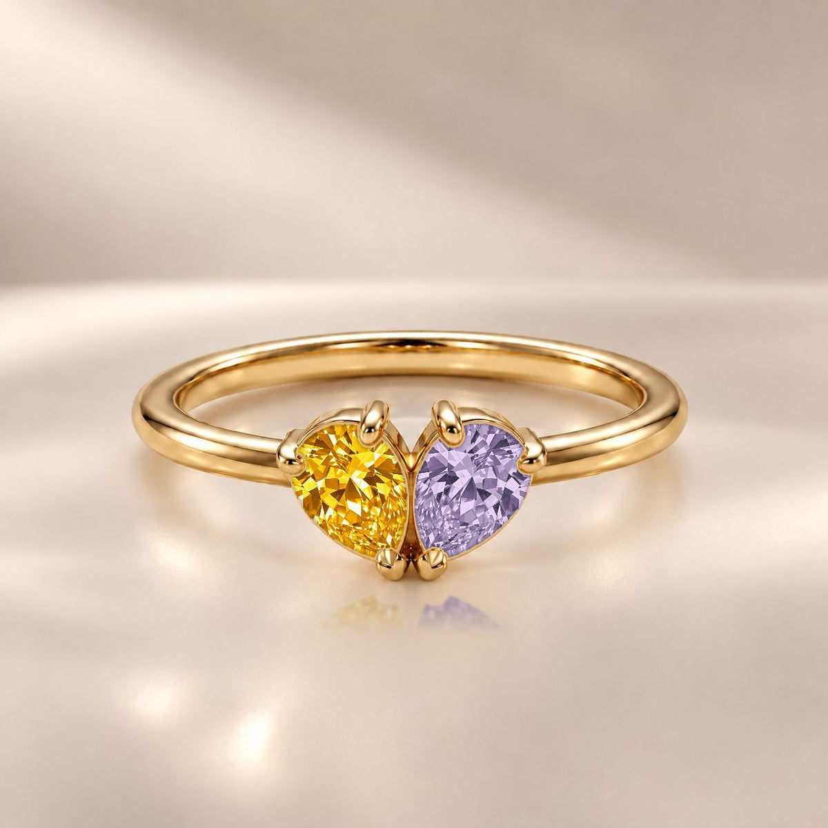 Demi Heart Ring - Gold Finish