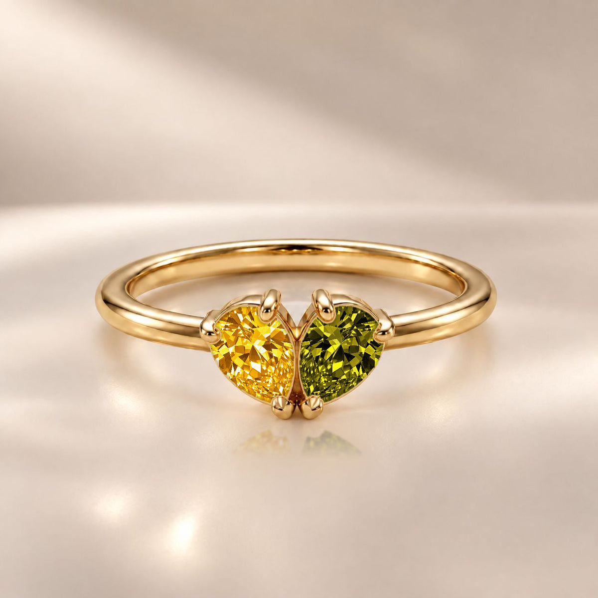 Demi Heart Ring - Gold Finish