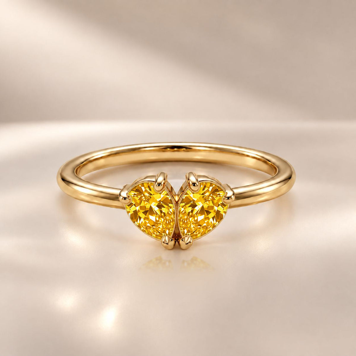 Demi Heart Ring - Gold Finish