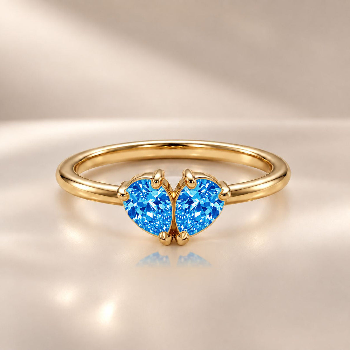 Demi Heart Ring - Gold Finish