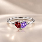 Demi Heart Ring - Silver Finish