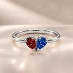 Demi Heart Ring - Silver Finish